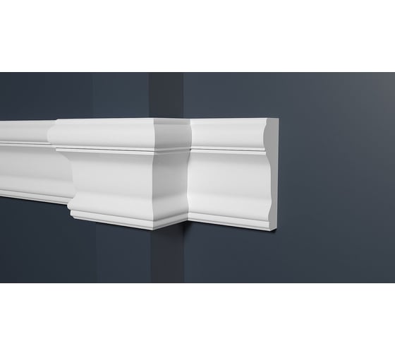 Стеновой молдинг Decor-Dizayn ударопрочный влагостойкий под покраску 84Х26Х2000 мм 147A 1