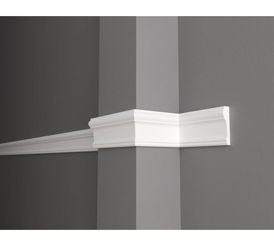 Стеновой молдинг Decor-Dizayn ударопрочный влагостойкий под покраску 84Х26Х2000 мм 147A
