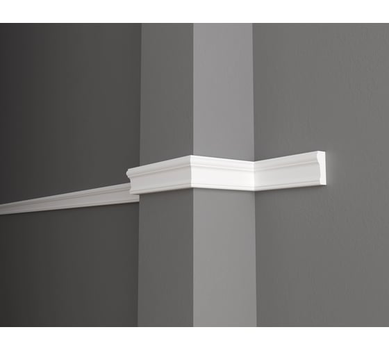 Стеновой молдинг Decor-Dizayn ударопрочный влагостойкий под покраску 50Х22Х2000 мм 151A