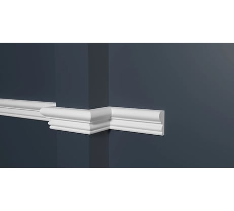 Стеновой молдинг Decor-Dizayn ударопрочный влагостойкий под покраску 40Х21Х2000 мм DD608