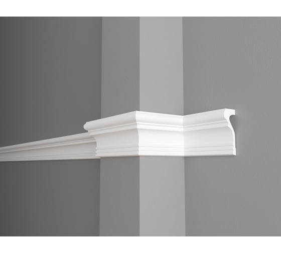 Стеновой молдинг Decor-Dizayn ударопрочный влагостойкий под покраску 102Х33Х2000 мм DD604