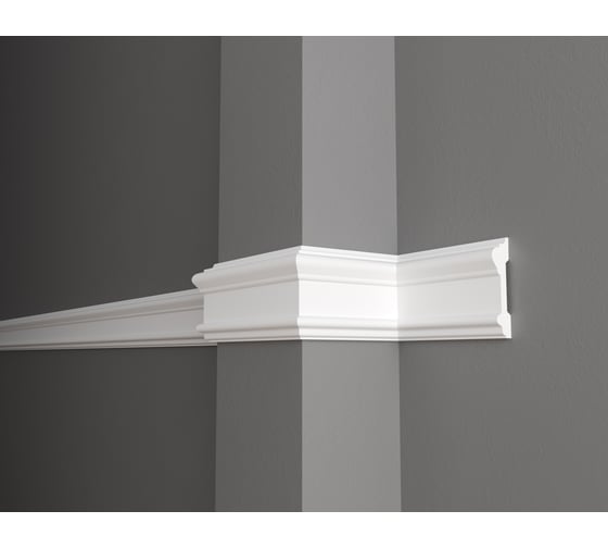 Стеновой молдинг Decor-Dizayn ударопрочный влагостойкий под покраску 96Х25Х2000 мм DD601 1