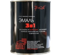 Эмаль ТРИОЛЬ 3 в 1 красная полуматовая T3V1R08