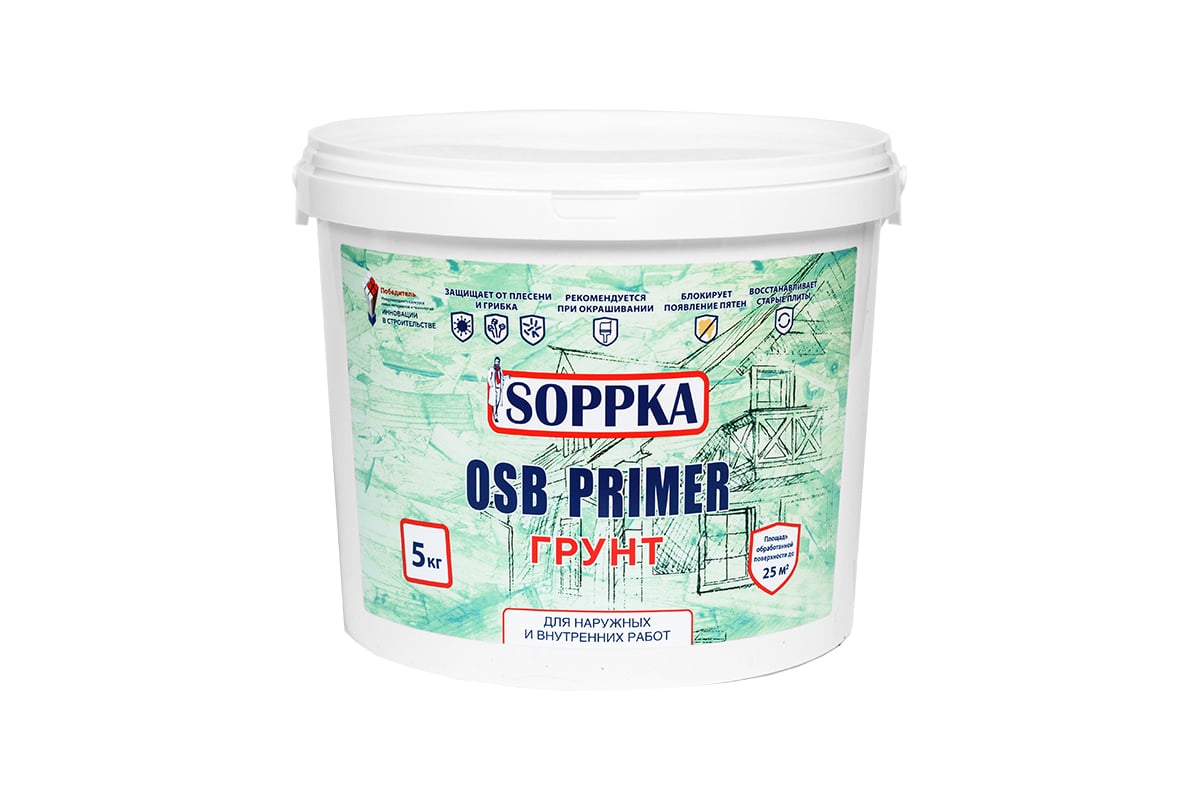 Грунт для плит OSB SOPPKA Primer 5 кг СОП-Грунт5