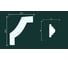 Декоративный уголок Decor-Dizayn к молдингу DD002 157Х157Х19 мм 4 шт C1-DD002 2