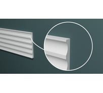 Стеновой молдинг (панель) Decor-Dizayn "Грани" ударопрочная, влагостойкая, под покраску 130Х10Х2000 мм DD902