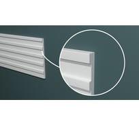 Стеновой молдинг (панель) Decor-Dizayn "Грани" ударопрочная, влагостойкая, под покраску 150Х10Х2000мм DD901