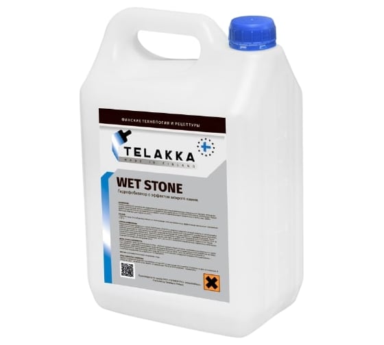 Пропитка Telakka Гидрофобизатор с эффектом мокрого камня 5 л TELAKKA GIDROFOB WET STONE 5л 1