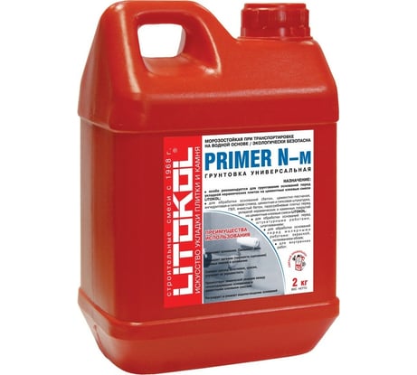Универсальная грунтовка LITOKOL PRIMER N-м 2 кг канистра 112000003