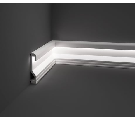 Плинтус для подсветки Экополимер 100х21, 2000мм AGIS EP011