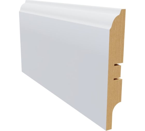 Плинтус белый МДФ Krispo 16х100х2400 мм AGIS КР-207-100 1