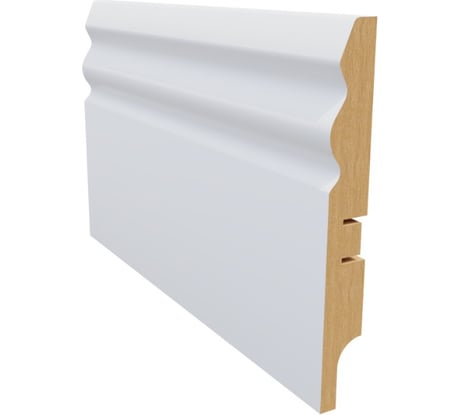 Плинтус белый МДФ Krispo 16х120х2400 мм AGIS КР-206-120