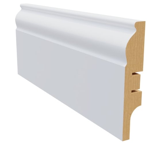 Плинтус белый МДФ Krispo 16х81х2400 мм AGIS КР-211-81