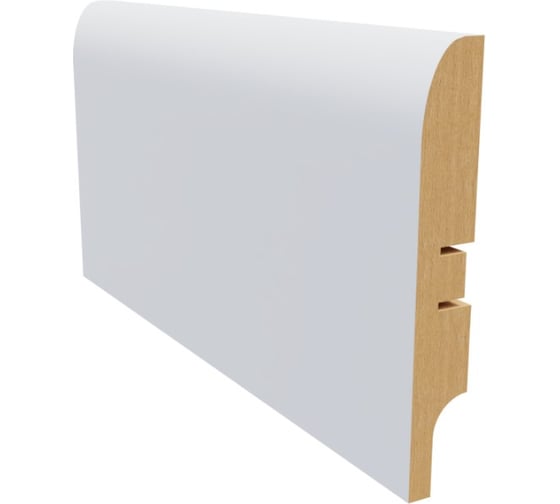 Плинтус белый МДФ Krispo 16х100х2400 мм AGIS КР 203-100 1