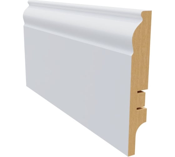 Плинтус белый МДФ Krispo 16х100х2400 мм AGIS КР-211-100 1