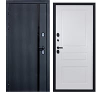 Дверь DIVA ДХ-46 2050x960 левая, Черный кварц - Н13 Белый софт УТ-00076757 УТ-00081647