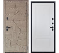 Дверь DIVA 97/1 2050x860 мм, правая, Дуб натуральный - Н7 Белый Софт УТ-00081591