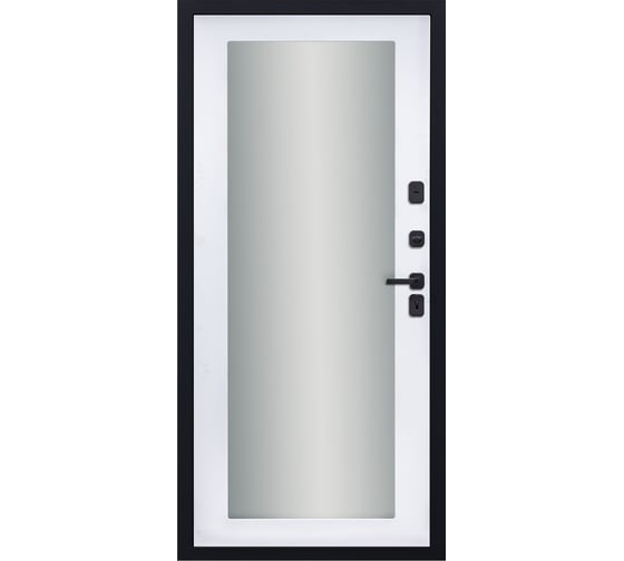Дверь DIVA 97/1 2050x860 мм, зеркало, правая, Дуб натуральный - Д20 Белый Софт УТ-00083928
