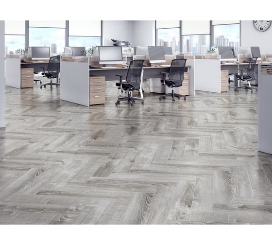 Водостойкий SPC ламинат Cronaplast Herringbone 4V Дуб Страсбург Н005 ёлка (640х128х4,5 мм) 16 шт. на 1,31 м2 H005