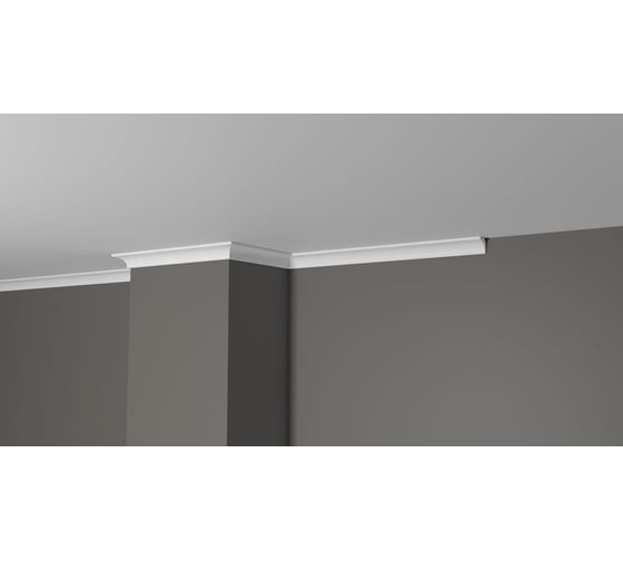 Потолочный карниз Decor-Dizayn ударопрочный влагостойкий под покраску 19Х19Х2000мм DD26 1