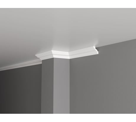 Потолочный карниз Decor-Dizayn ударопрочный влагостойкий под покраску 41Х40Х2000мм DD28