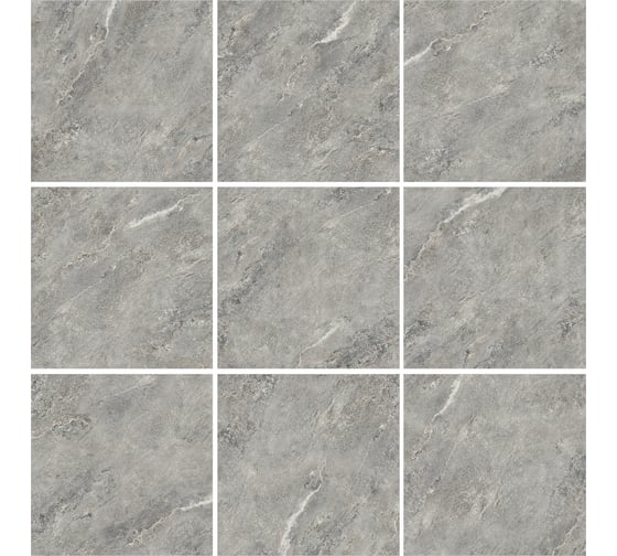 Глазурованный керамогранит LCM Ajax Graphite 80x80 см 1,92 м2 3 шт в уп матовый цвет темно-серый 8080AJA25M