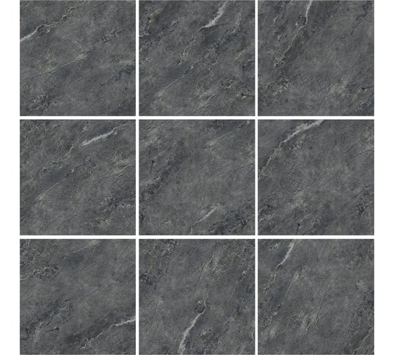 Глазурованный керамогранит LCM Ajax Black 80x80 см 1,92 м2 3 шт в уп матовый цвет черный 8080AJA99M
