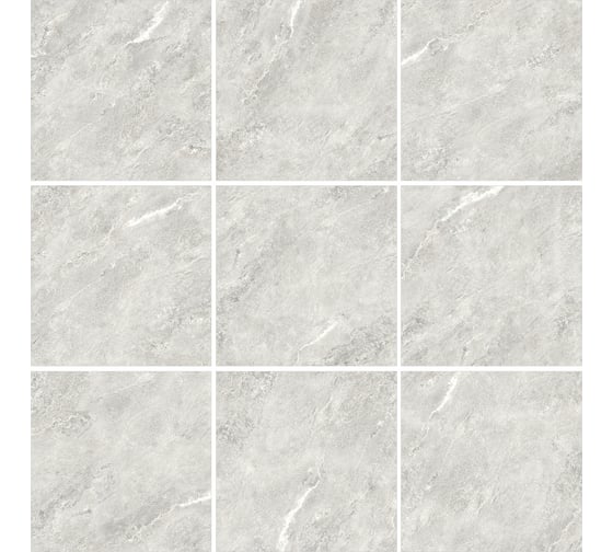 Глазурованный керамогранит LCM Ajax Gray 80x80 см 1,92 м2 3 шт в уп матовый цвет светло-серый 8080AJA15M