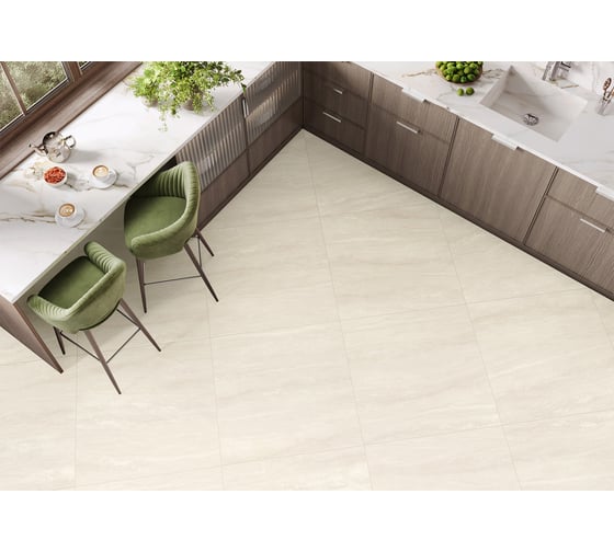 Глазурованный керамогранит LCM Tivoli Avorio 80x80 см 1,92 м2 3 шт в уп матовый цвет светло-бежевый 8080TIV01M