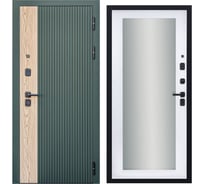 Дверь DIVA 74 Зеркало 2050x860 Правая Дуб Олива софт - Д20 Белый софт УТ-00083748