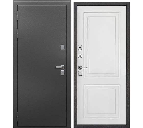Дверь DIVA Дверь входная металлическая Foreman Термо Ф-10 2050x860 Левая Титан - Белый Матовый УТ-00083976 1