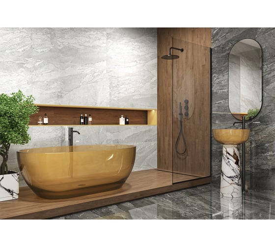 Полированный керамогранит LCM Mineral Graphite 60x120 см 60120INL25P