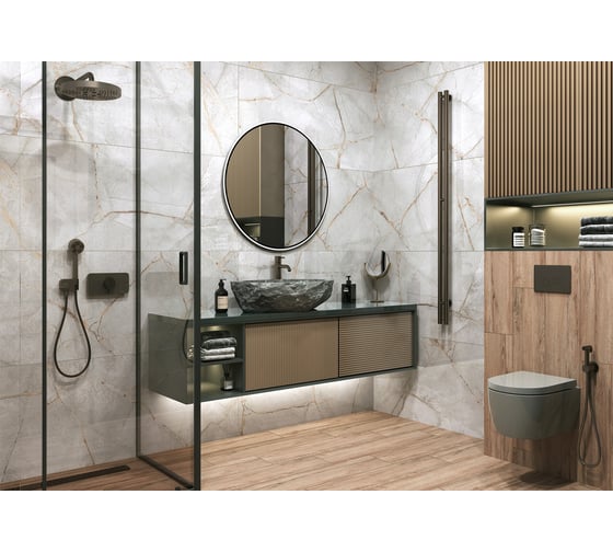 Полированный керамогранит LCM Special Marmo Gray 60x120 см 60120PEC15P