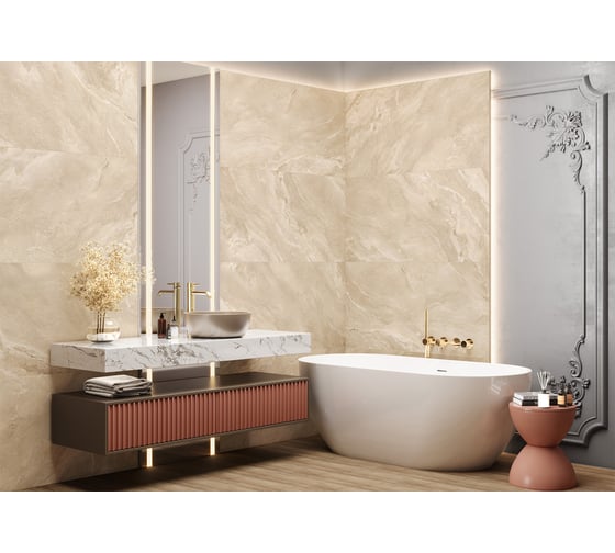 Глазурованный керамогранит LCM Argenta Beige 60x120 см 60120RGE11M