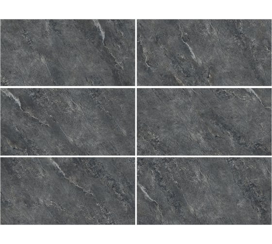 Глазурованный керамогранит LCM Ajax Black 60x120 см 60120AJA99M