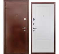Дверь DIVA 510 2050х860 левая, Антик медь - Н7 Белый софт УТ-00082238