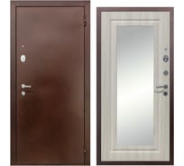 Дверь DIVA 510 Зеркало 2050x860 правая, Антик медь - Д6 Дуб филадельфия УТ-00082143 УТ-00081630
