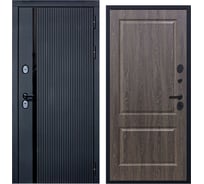 Дверь DIVA ДХ-46 2050x860 правая, Черный кварц - Д7 Дуб филадельфия шоколад УТ-00084102