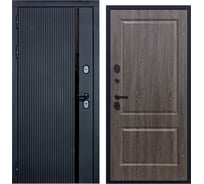 Дверь DIVA ДХ-46 2050x960 левая, Черный кварц - Д7 Дуб филадельфия шоколад УТ-00084103