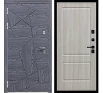 Дверь DIVA 97/3 2050x960 мм, левая, Дуб Графит - Д7 Дуб филадельфия крем УТ-00084012