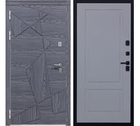 Дверь DIVA 97/3 2050x960 мм, левая, Дуб Графит - Н7 Силк Маус УТ-00078801