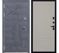 Дверь DIVA 97/3 2050x960 мм, левая, Дуб Графит - Н7 Софт Шампань УТ-00084022