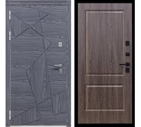 Дверь DIVA 97/3 2050x960 мм, правая, Дуб Графит - Д7 Дуб филадельфия шоколад УТ-00084017