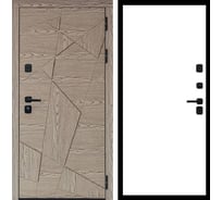 Дверь DIVA 97/1 2050x860 мм, левая, Дуб натуральный - Н1 Белый Софт УТ-00083881