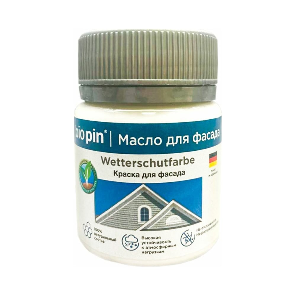 Краска для фасада BIO PIN 3831 Wetterschutzfarbe weis белая 45 мл 38316 ...