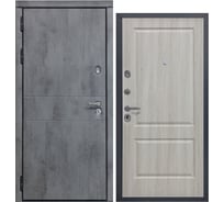 Дверь DIVA 48 2050x960 мм, левая, Бетон темный - Д7 Дуб филадельфия крем УТ-00084041