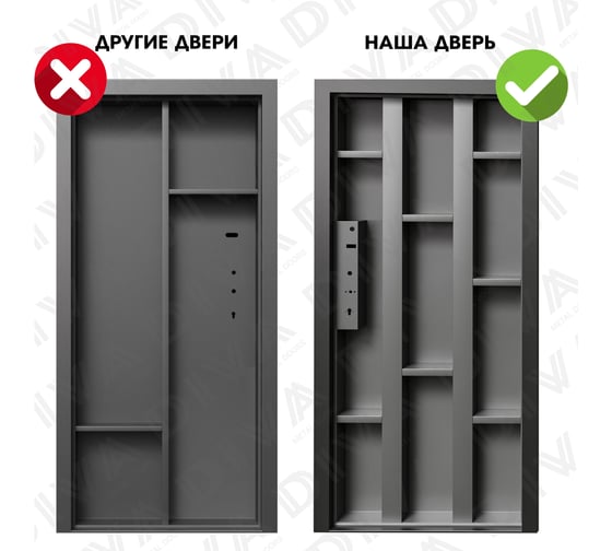 Дверь DIVA 51 2050x860 Левая Бетон Темный - Н7 Софт Шампань УТ-00078822