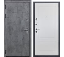 Дверь DIVA 51 2050x960 Левая Бетон Темный - Н7 Белый Софт УТ-00073630