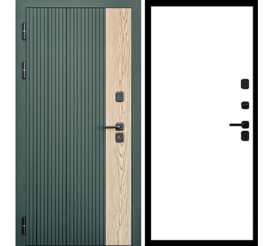 Дверь DIVA 74 2050x860 Левая Дуб Олива софт - Н1 Белый софт УТ-00083768