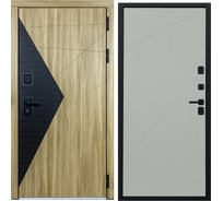 Дверь DIVA 77 2050x860 Правая Черный-Дуб янтарный - Д11 Софт шампань УТ-00083611